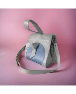 Maria bag in grey and powder blue. Product thumbnail image