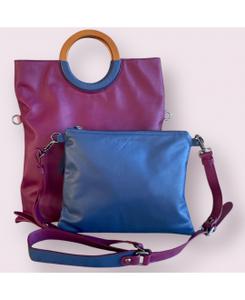 Mhaire Bag  Berry and navy. Product thumbnail image